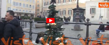 Tragicomico flash-flop dei giovani del Pd: fanno l’albero di Natale con le “palle” del governo, nessuno se li fila (video)