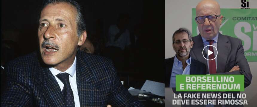 Fake su Borsellino, il fronte del no ci riprova. Sallusti all’Ann: rimuovete quel video con notizie false (video)