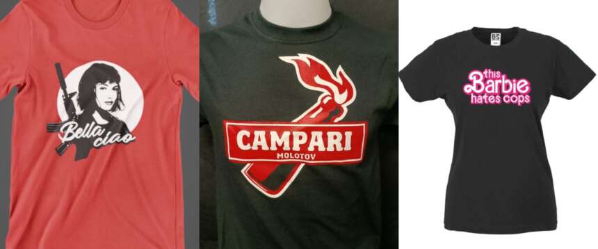 A “Più libri, più liberi” anche la coop rossa che vende magliette con i mitra. Ma nessuno protesta