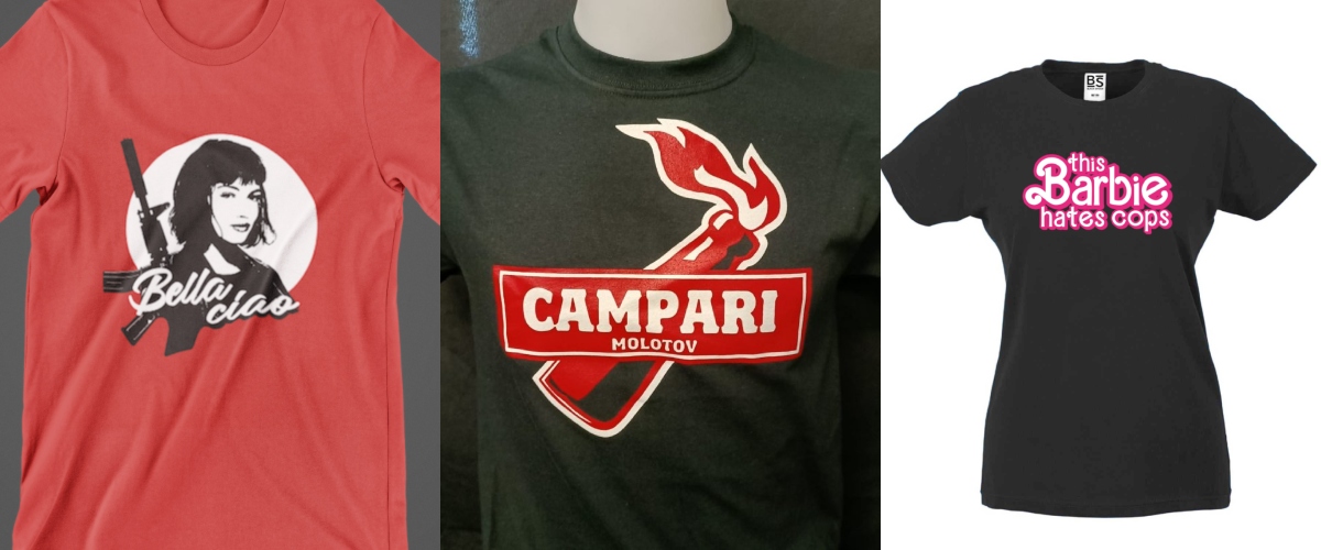 A “Più libri, più liberi” anche la coop rossa che vende magliette con i mitra. Ma nessuno protesta