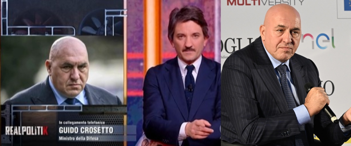 Crosetto telefona a “Realpolitik” e smonta la sinistra in diretta: “Nessuno vuole la leva obbligatoria. Allarmate le persone” (video) Crosetto telefona a “Realpolitik” e smonta la sinistra in diretta: “Nessuno vuole la leva obbligatoria. Allarmate le persone” (video)