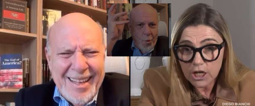 Alan Friedman, vergognosa sceneggiata a “Tagadà”: gestacci e insulti per sbeffeggiare la parlamentare azzurra (video)