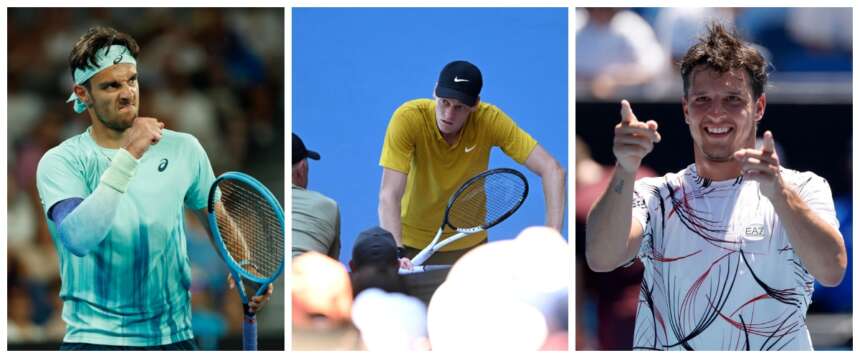 Gli Australian Open parlano italiano, tre azzurri agli ottavi: Sinner, Darderi e Musetti