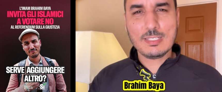 L’imam Baya predicatore di odio e testimonial del no. Serve altro per stare dall’altra parte?