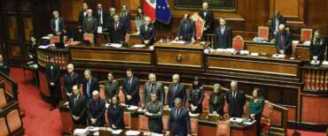 Un momento della commemorazione al Senato della tragedia di Crans Montana