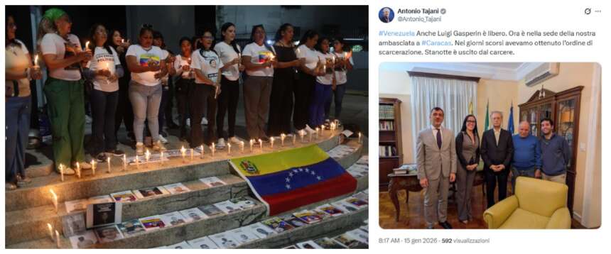 Venezuela: liberato anche l’italiano Luigi Gasperin. L’annuncio della Farnesina