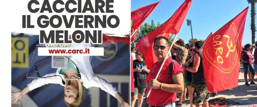 Meloni a testa in giù, l’ignobile manifesto dei Carc a sostegno di Askatasuna: si “allenano” per la guerriglia del sabato