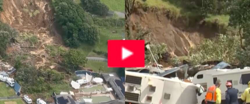 Campeggio travolto da una frana dopo un nubifragio: dispersi alcuni bambini. Ore disperate in Nuova Zelanda  (video)