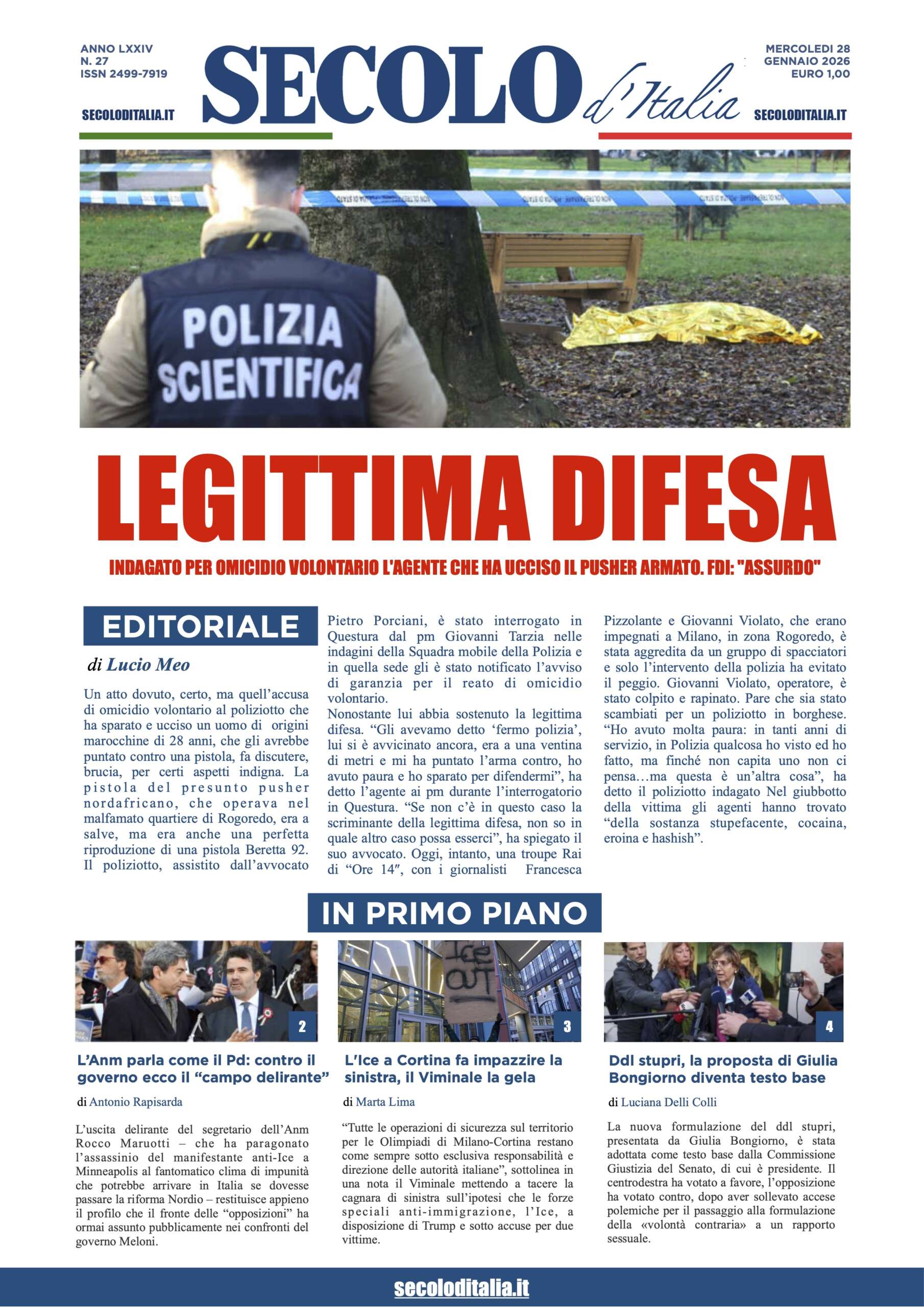 Mercoledi 28 gennaio 2026