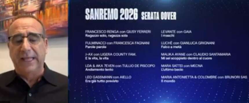 Sanremo, Carlo Conti cala l’asso della serata cover