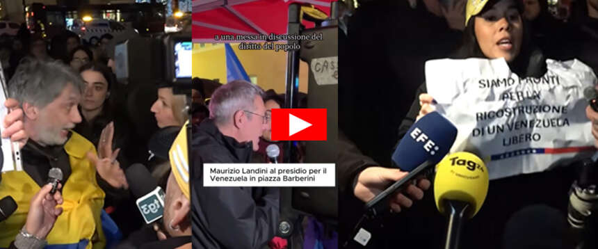 L’ultima figuraccia di Landini. La Cgil (col Pd) sfila per Maduro, l’ira dei venezuelani: “Ignoranti, andate via!” (video)