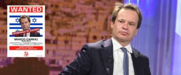 Marco Carrai. Nel riquadro, il delirante volantino del (n)Pci