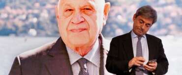 Il presidente dell’Anm, Cesare Parodi, con alle spalle una foto del ministro Nordio