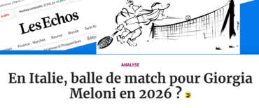 La Francia incorona Meloni in versione Sinner. “Les Echos”: «Con lei serietà e fiducia nell’Italia, ora ha il match point…»