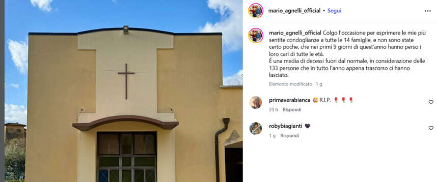 Il macabro mistero del paesino toscano dove sono morte 14 persone in 9 giorni. Il sindaco: “Peggio del Covid”