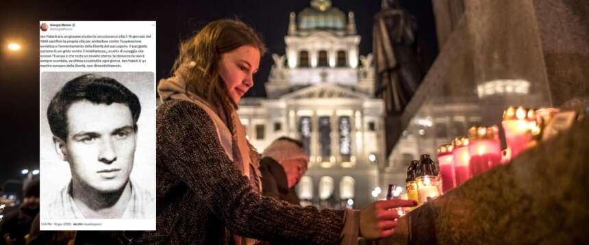 Giorgia Meloni ricorda il martirio di Jan Palach: “Eroe e simbolo di libertà per tutta l’Europa”