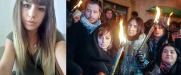 Pamela Mastropietro; in una foto d’archivio di una fiaccolata in sua memoria, in prima fila la madre Alessandra Verni