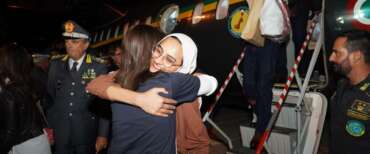 L’arrivo in Italia di alcuni studenti palestinesi, in questo caso universitari, nell’ambito dei programmi umanitari per Gaza