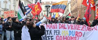 La manifestazione pro-Pal e pro Maduro di Torino