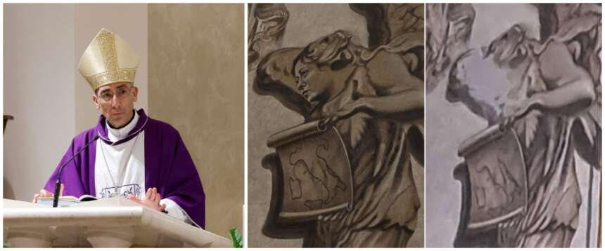 Meloni e la faccia d’angelo che non c’è più: il Vicariato lo ha fatto sbianchettare perché “divisivo”