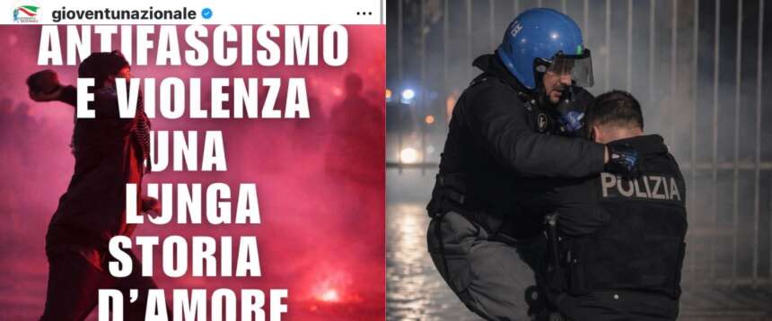 Scontri a Torino, Gioventù nazionale denuncia: “Antifascismo e violenza, una lunga storia d’amore”