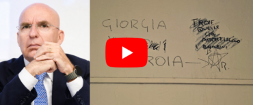 Giordano scritte odio Meloni Pucci