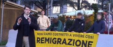 Andrea Ballarati a una manifestazione per la remigrazione. Foto dal profilo Instagram di Ballarati