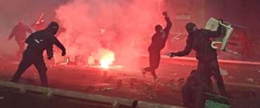 Le violenze alla manifestazione di Torino per Askatasuna