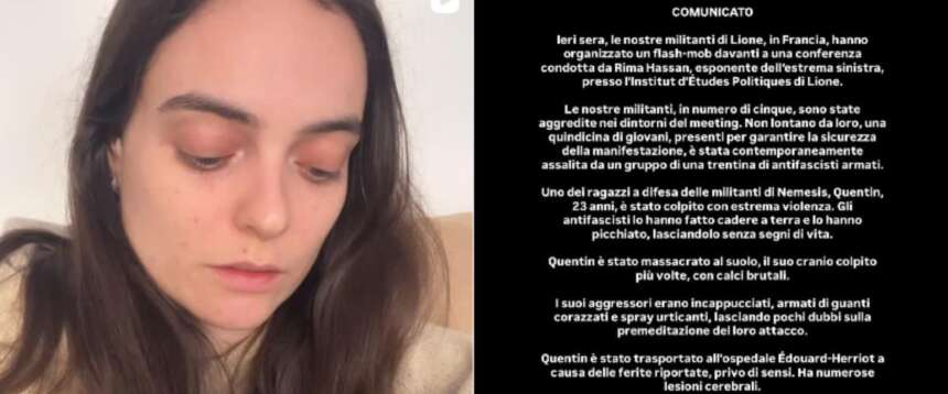 La ragazza di Nemesis Italia: «Denunciate la violenza antifascista. Quello che è successo a Quentin non si deve ripetere» (video)