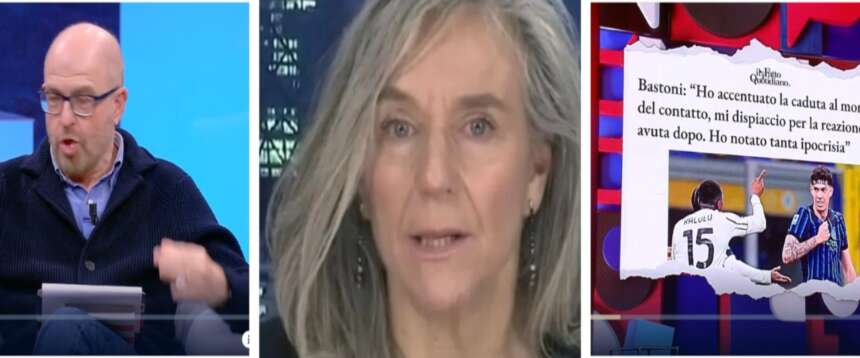 Delirio in tv, Botteri accusa Bastoni di razzismo per aver simulato contro un “neretto” (video)