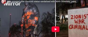 Anche Churchill nel mirino dei pro Pal. “Criminale di guerra sionista”: imbrattata a vernice rossa la statua di sir Winston (video)
