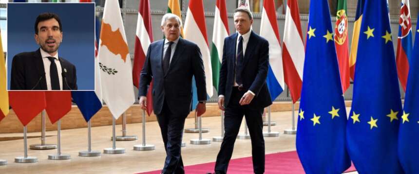 I ministri Tajani e Lollobrigida; nel riquadro, Maurizio Martina, ex ministro Pd, candidato dal governo alla guida della Fao