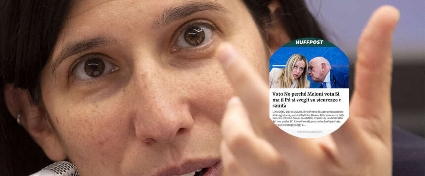 “Sono del Pd e voto No solo perché Meloni vota Sì”. L’ennesimo delirio che non fa onore alla Schlein