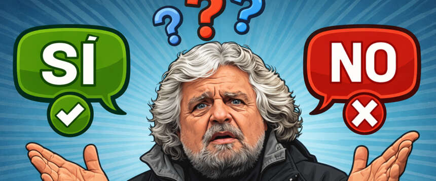 Giustizia, il Grillo “non parlante” spaventa Conte: Beppe (vittima delle toghe) dirà di votare “Sì”?