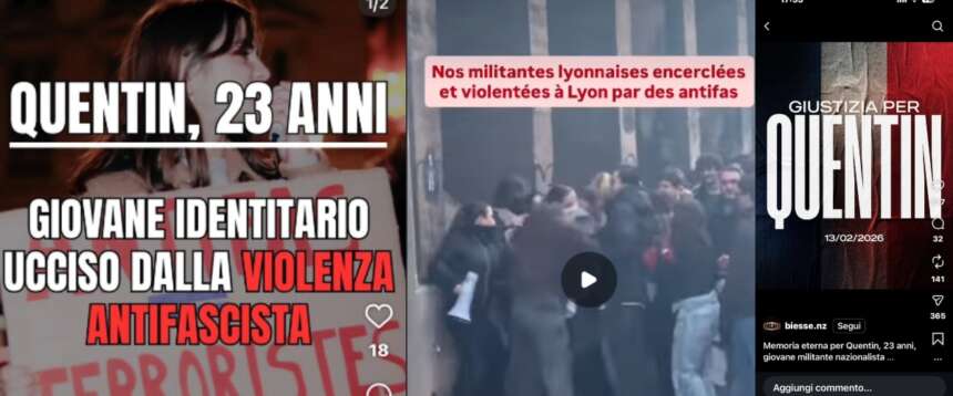 Quentin è solo l’utima vittima: così l’antifascismo diffonde violenza in tutto l’Occidente