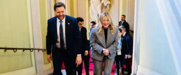 Giorgia Meloni e JD Vance in prefettura a Milano