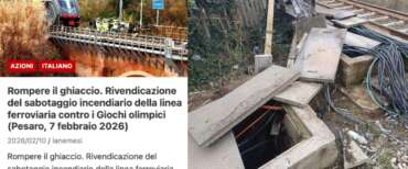 “Siamo stati noi per colpire le Olimpiadi dei capitalisti”: gli anarchici rivendicano il sabotaggio ai treni a Pesaro