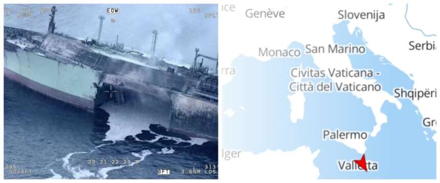 “Rischi enormi da Artic Metagaz, può esplodere”: allarme di Mantovano sulla petroliera russa alla deriva nel Mediterraneo