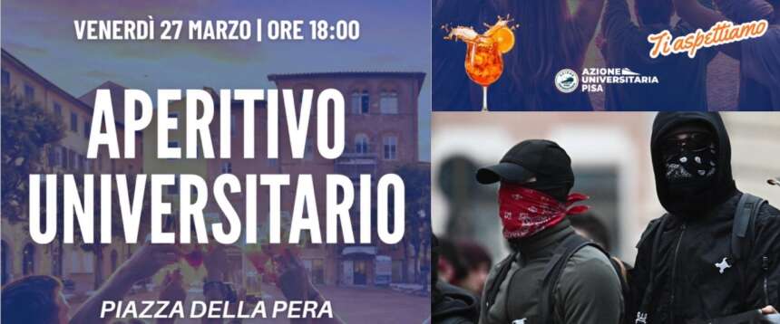 Lanci di bottiglie e violenza rossa a Pisa: anarchici e collettivi aggrediscono i ragazzi di Azione universitaria