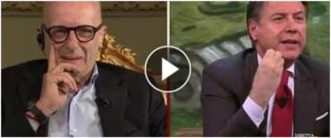 Sallusti gli ride in faccia e a Conte saltano i nervi: crisi isterica di ‘Giuseppi’ in diretta tv (video)