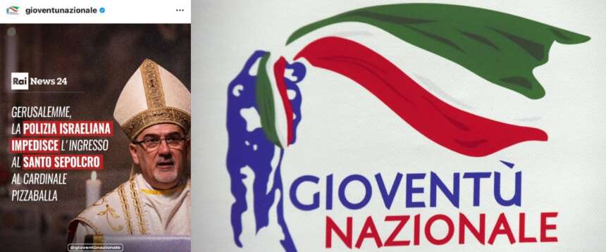 Dalla parte di Pizzaballa: Gioventù nazionale difende il patriarca di Gerusalemme dopo l’acceso negato al Santo sepolcro