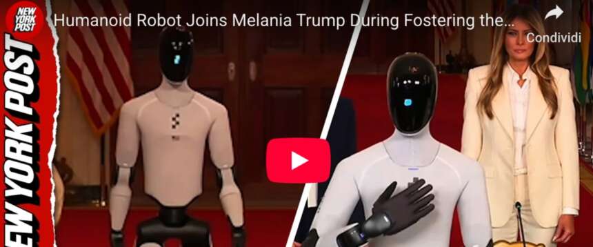 Stupore a Washington, Melania Trump accompagnata da un robot per un evento: “È il mio primo ospite umanoide”
