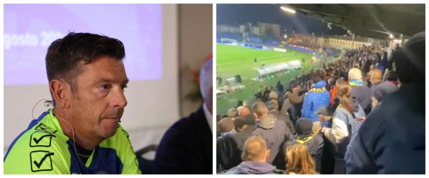 Follia allo stadio di Carrara: il designatore arbitrale Rocchi aggredito dai tifosi sugli spalti (video)