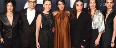 Valentina Merli con il cast di Two People Exchanging Saliva, con cui ha vinto l’Oscar in veste di produttrice