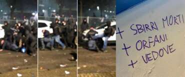 Le violenze degli esponenti di Askatasuna sulle forze dell’ordine durante gli scontri di Torino e le scritte contro le divise e a sostegno del centro sociale comparse dopo il corteo di Askatasuna presso Palazzo Nuovo a Torino