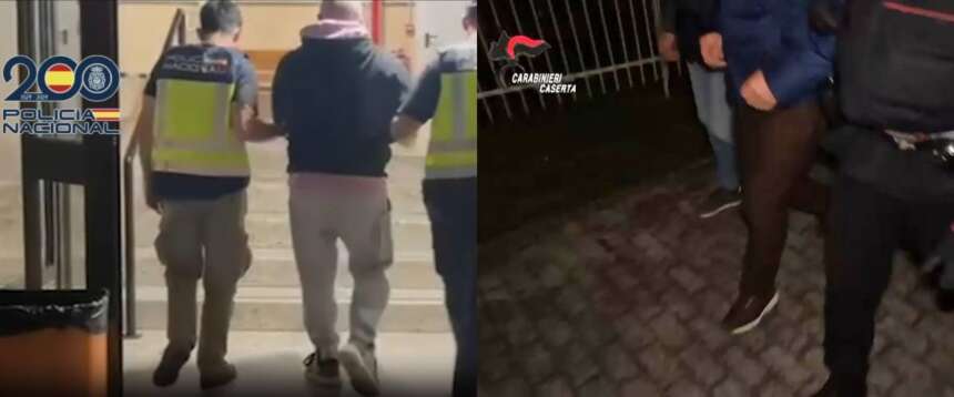 Due arresti condotti durante il blitz contro i Casalesi: il nipote del boss dei Casalesi Zagaria è stato arrestato in Spagna