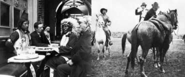Foto d’epoca di Buffalo Bill al Caffè Greco di Roma e della sfida coi butteri dell’Agro Pontino