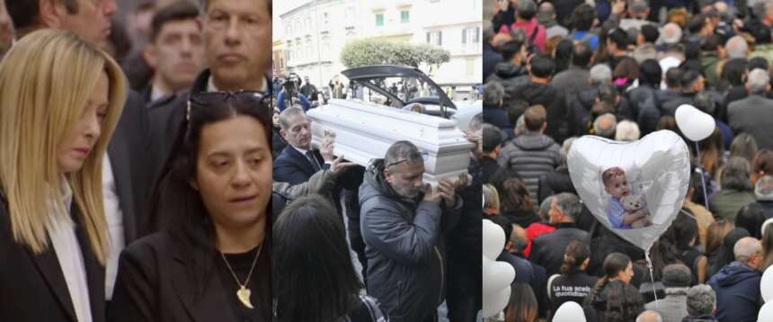 L’addio straziante a Domenico nella cattedrale di Nola. La mamma: “Non sia l’ultimo giorno che lo pensiamo”. L’abbraccio della premier (video)