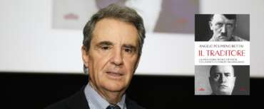 Angelo Polimeno Bottai; nel riquadro, il suo ultimo saggio “Il Traditore”