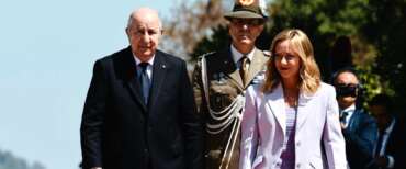 La premier Giorgia Meloni con il presidente dell’Algeria, Abdelmadjid Tebboune, durante la sua visita a Roma nel luglio scorso